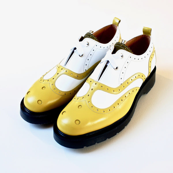 Shoe: Kaya Two Tone - (Yellow & White)
