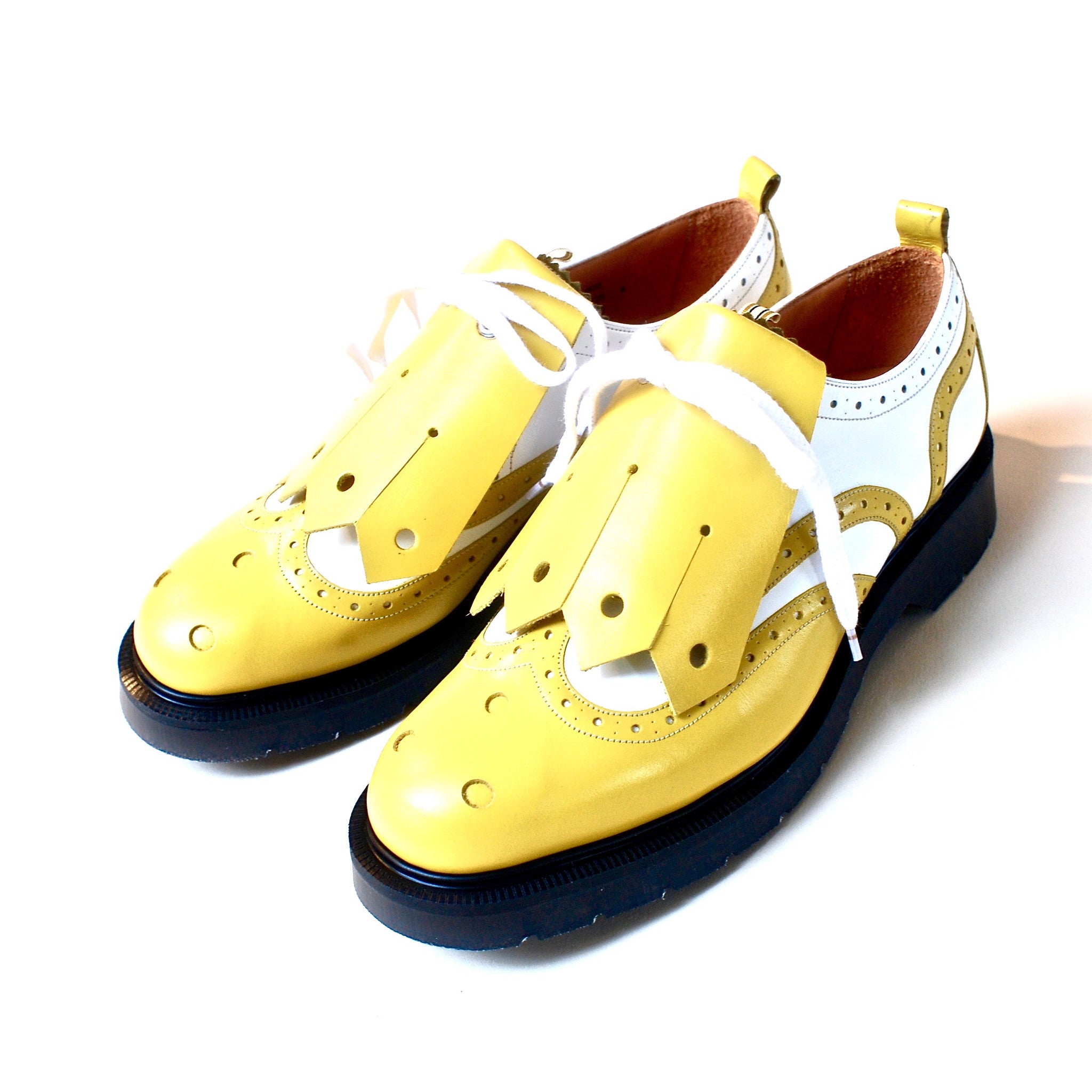 Shoe: Kaya Two Tone - (Yellow & White)